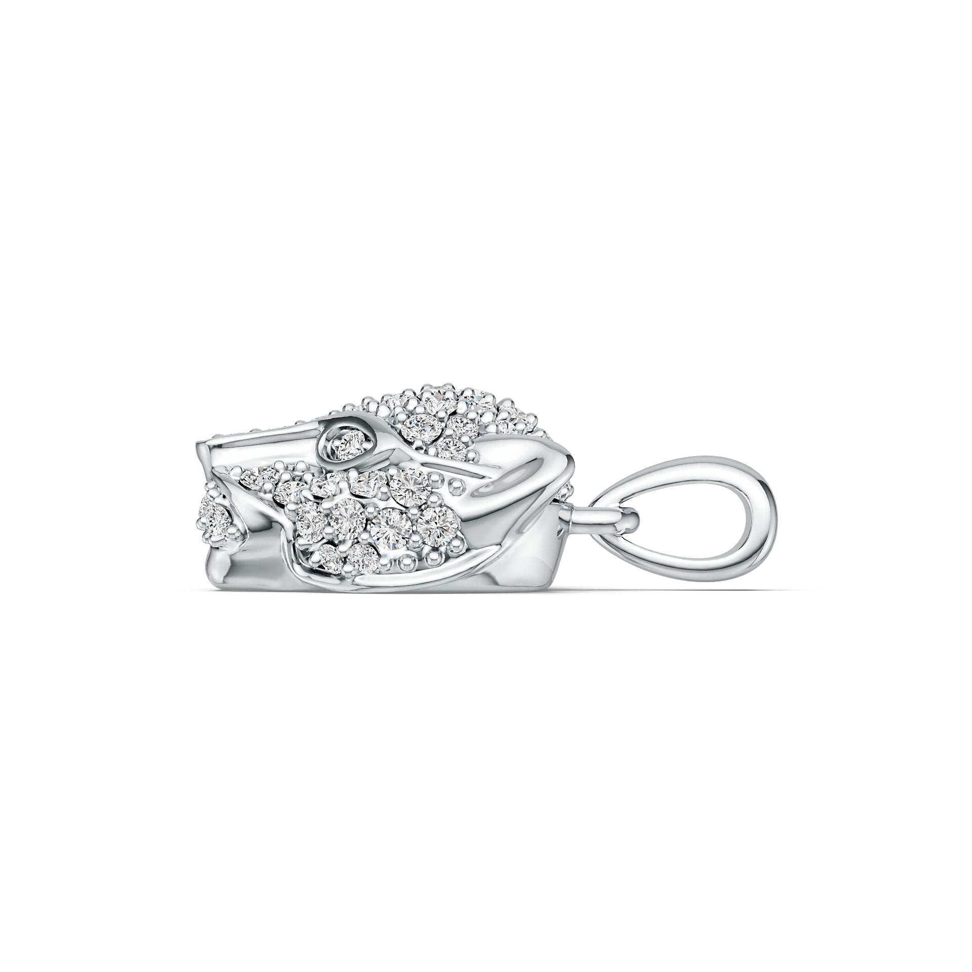 10K Gold Pendant with or Moissanite Panther Head Theme Moissanite Accent DHJ