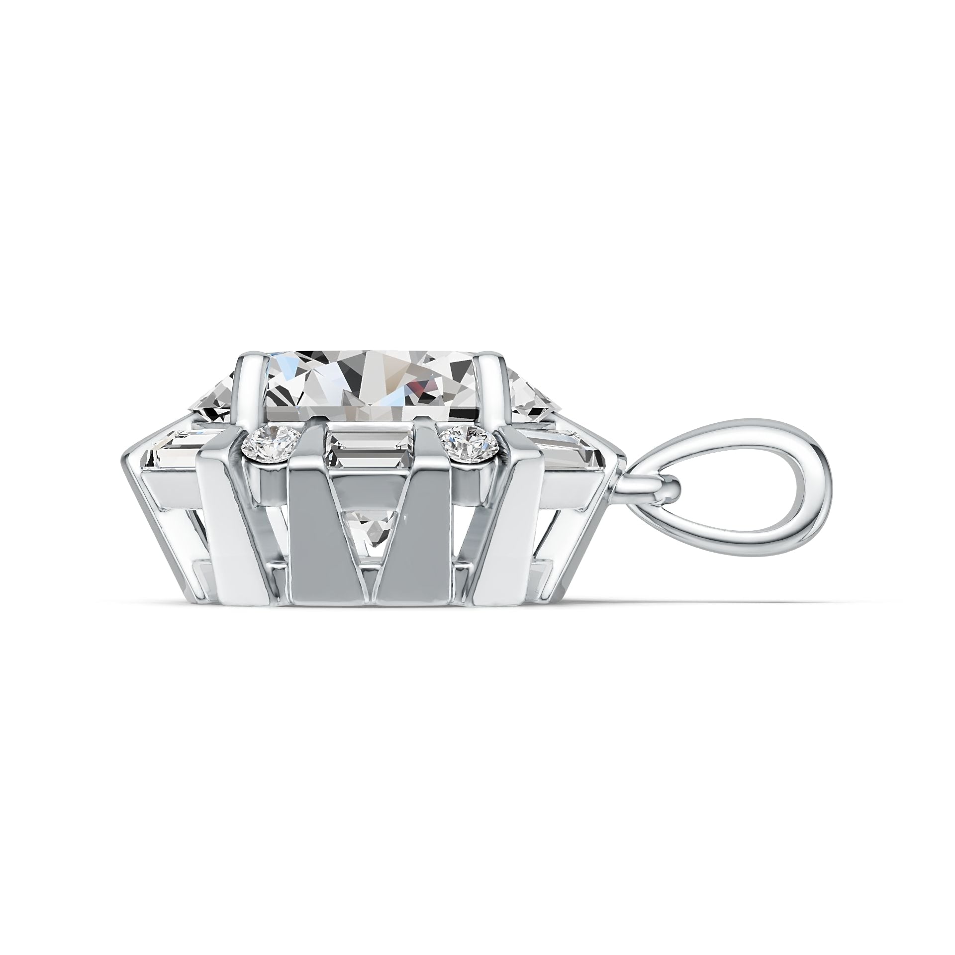 Sterling Silver Semi Mount Pendant Setting Oval OV 12X10mm DHJ