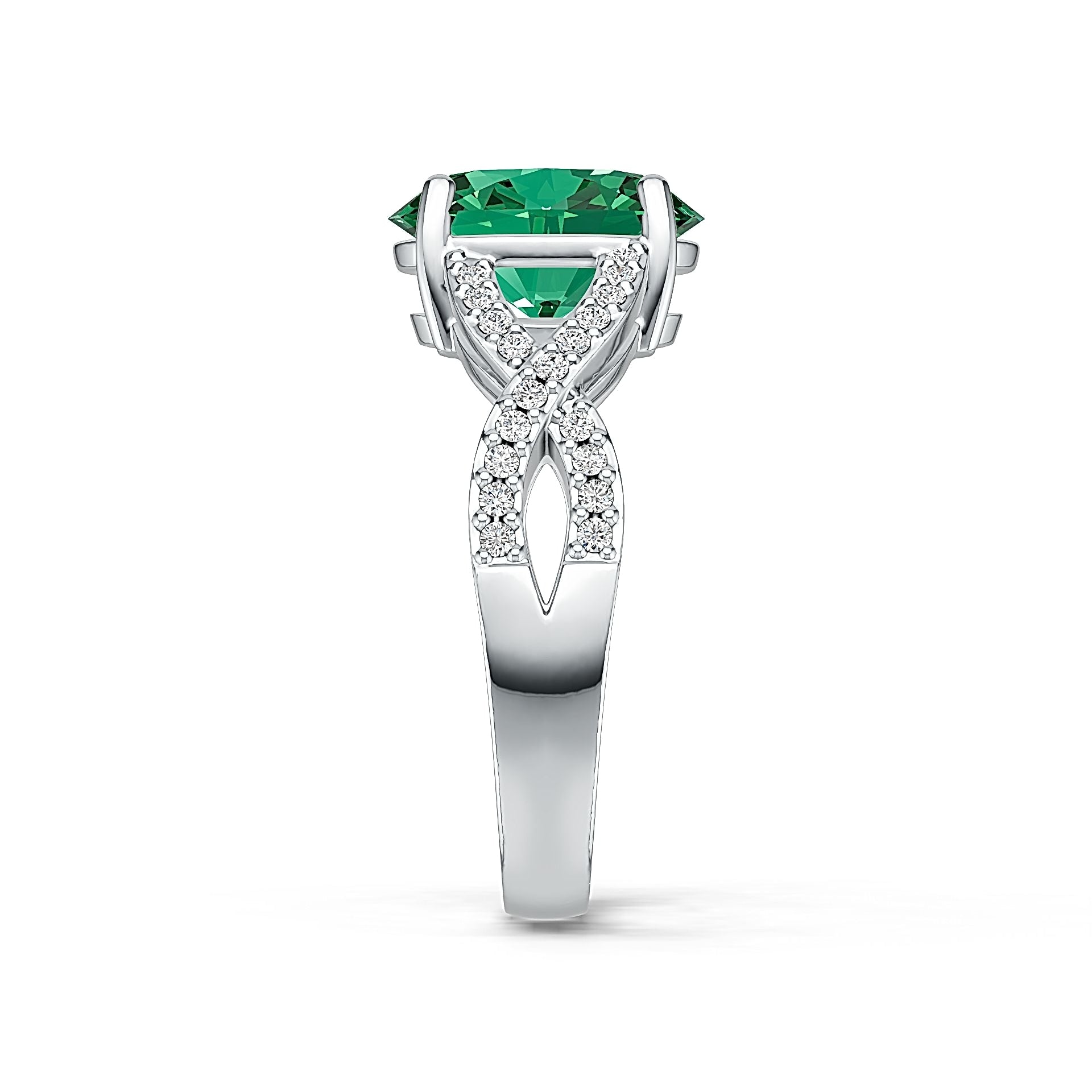 Sterling Silver Semi Mount Ring Setting Oval OV 10X8mm Twisted Band Syzjewelry