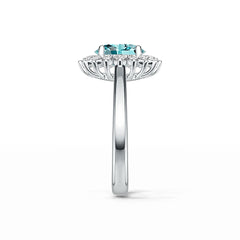 Sterling Silver Semi Mount Ring Setting Oval OV 8X6mm with White Topaz Syzjewelry