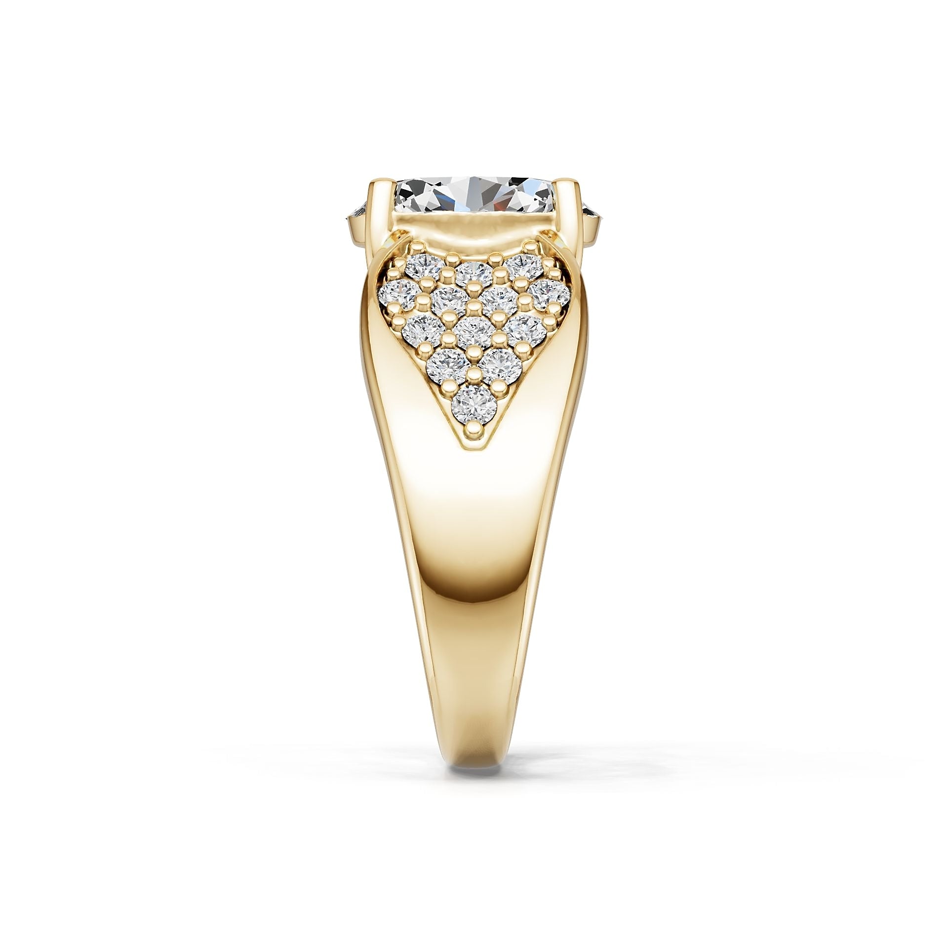 14K Gold Semi Mount Ring Setting Oval Ov 10x8mm Diamond Accent Syz Jewelry
