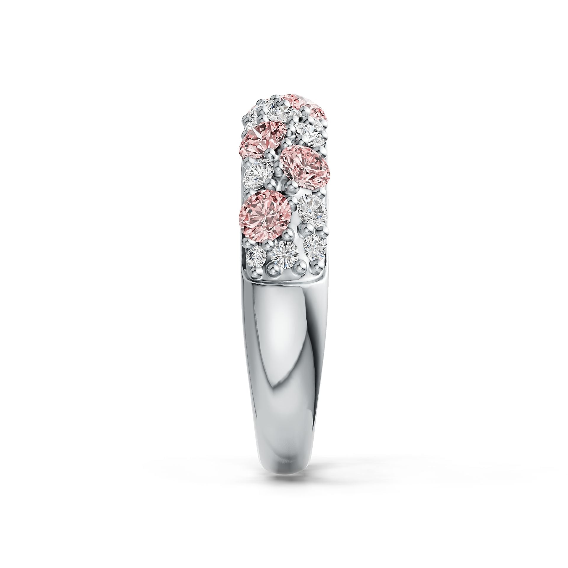 Sterling Silver Pave Set Wide Band Ring with White Topaz or Moissanite Syzjewelry