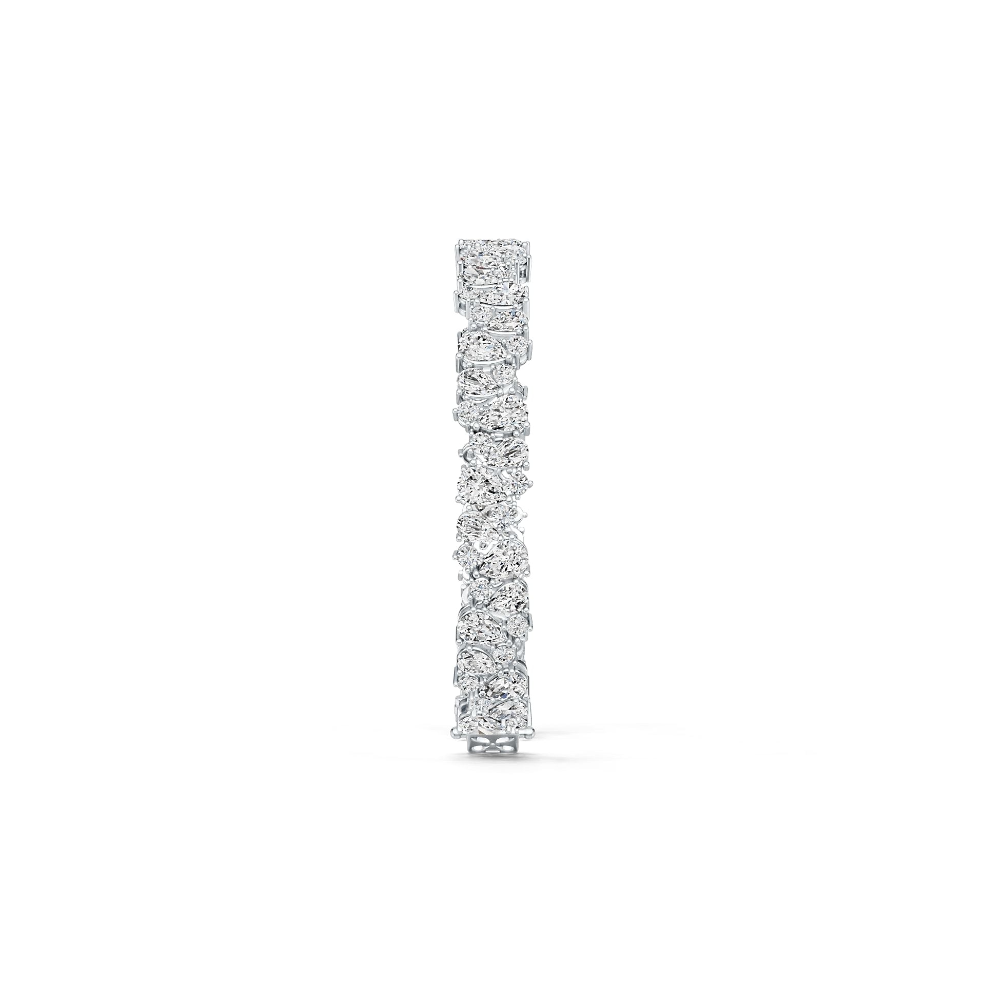 Sterling Silver Semi Mount Bracelet Setting PE 7X5mm PE 6X4mm RD 3.0mm DHJ