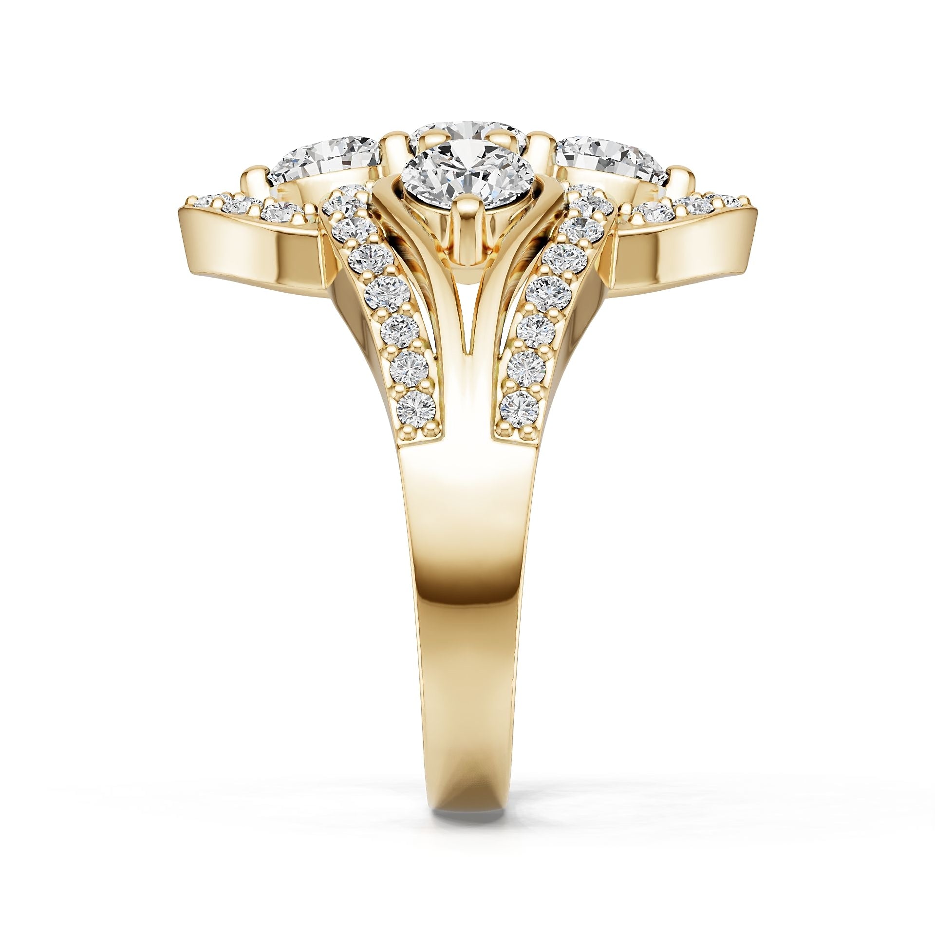 Platinum Semi Mount Ring Setting Round Ro 6x6mm Diamond Accent Syz Jewelry
