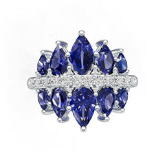 Sterling Silver Semi Mount Ring Setting Pear Pe DHJ