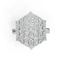 18K Gold Semi Mount Ring Setting Round RD 3x3mm Diamond Accent DHJ