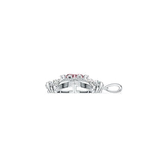 Platinum Semi Mount Pendant Setting Oval OV 8X6mm OV 7X5mm Diamond Accent DHJ