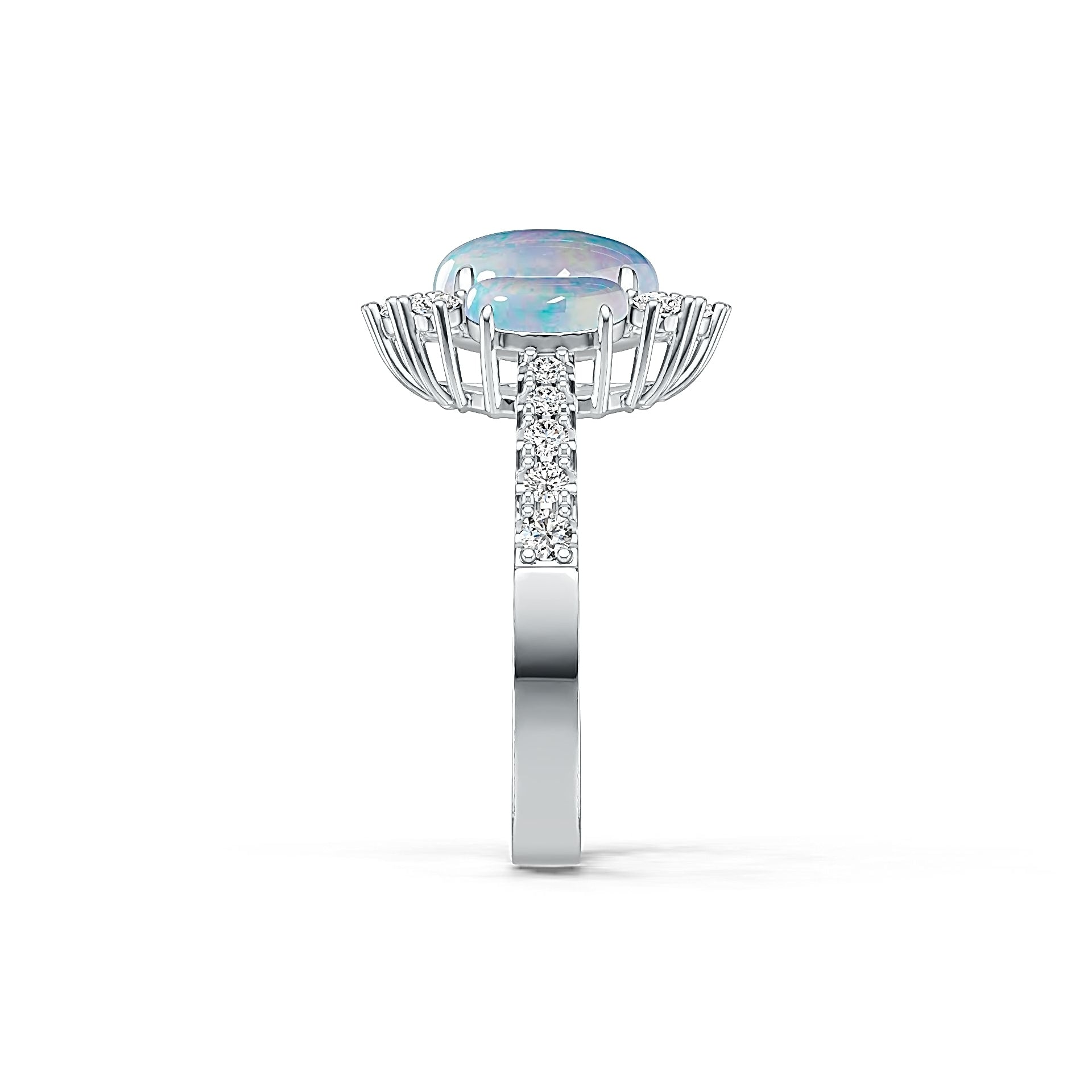 Sterling Silver Semi Mount Ring Setting Oval OV 10X8mm DHJ