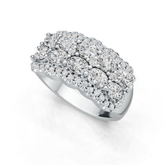 Platinum Semi Mount Ring Setting Oval OV 4X3mm Diamond Accent DHJ
