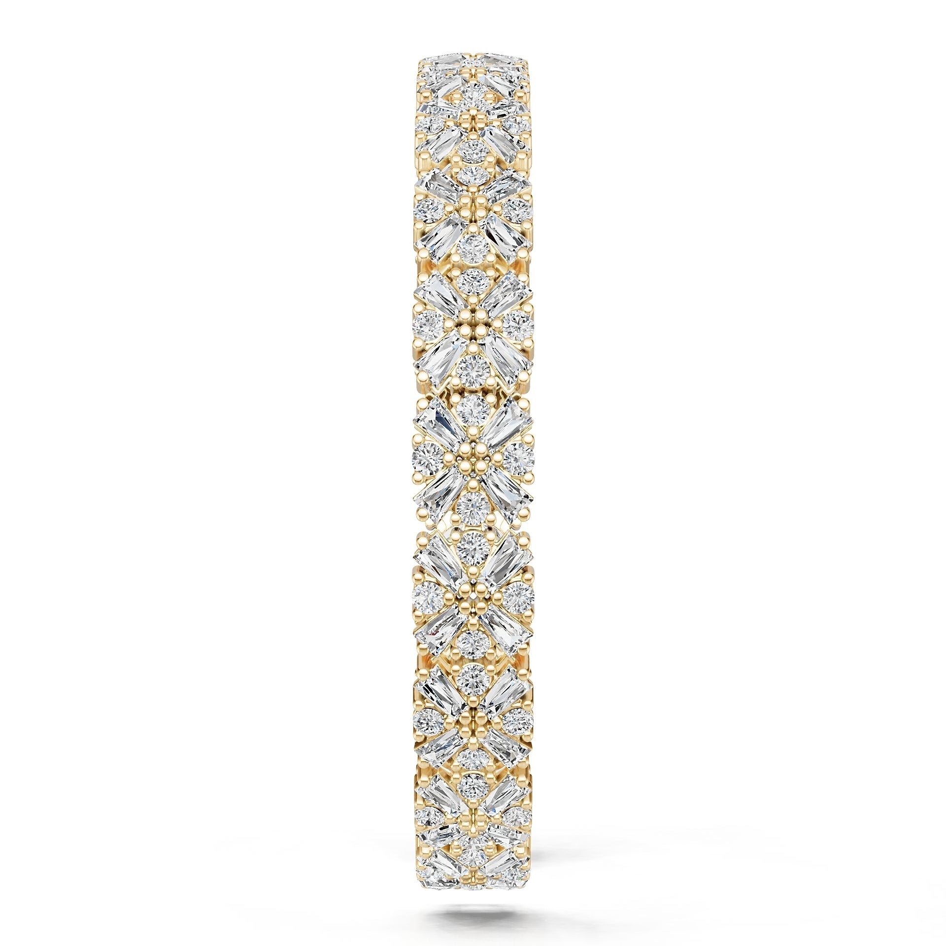Platinum Semi Mount Bracelet Setting Square Sq 4x2mm Diamond Accent Syz Jewelry