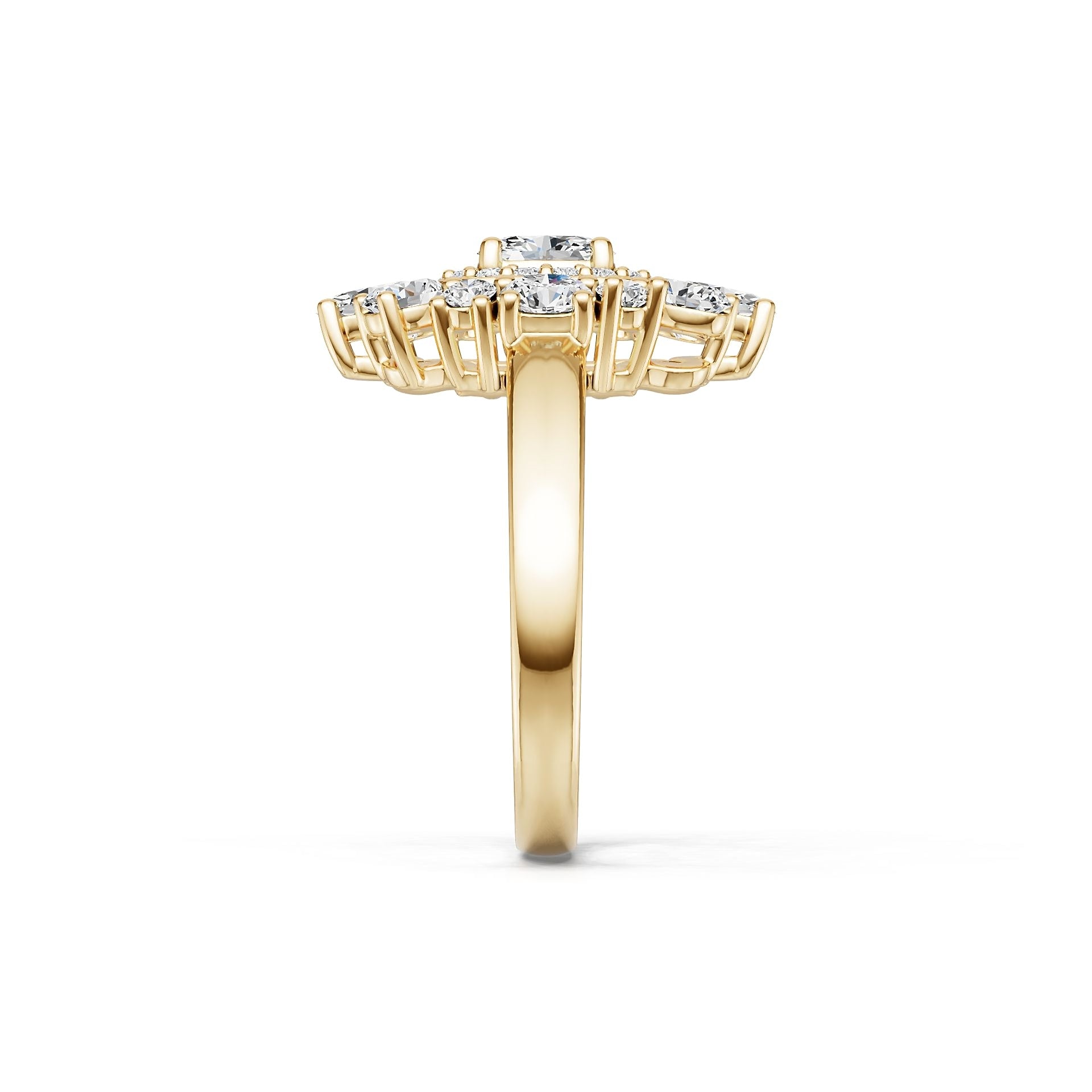 10K Gold Semi Mount Ring Setting Round Ro 6x6mm Syz Jewelry