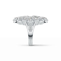 Sterling Silver Semi Mount Ring Setting Oval OV 7X5mm RD 6X6mm RD 5X5mm DHJ