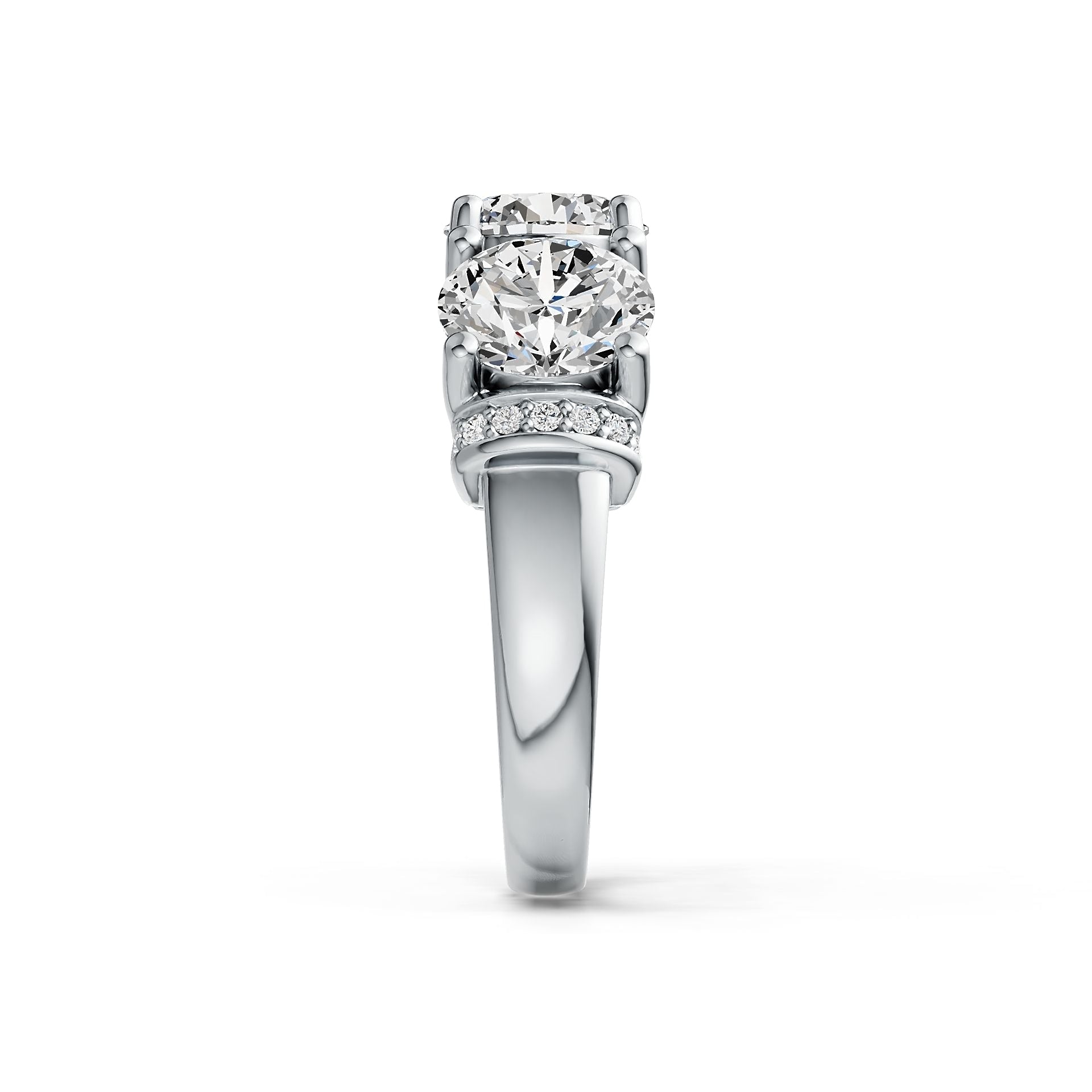 Sterling Silver Semi Mount Ring Setting Round RD 7X7mm with White Topaz DHJ