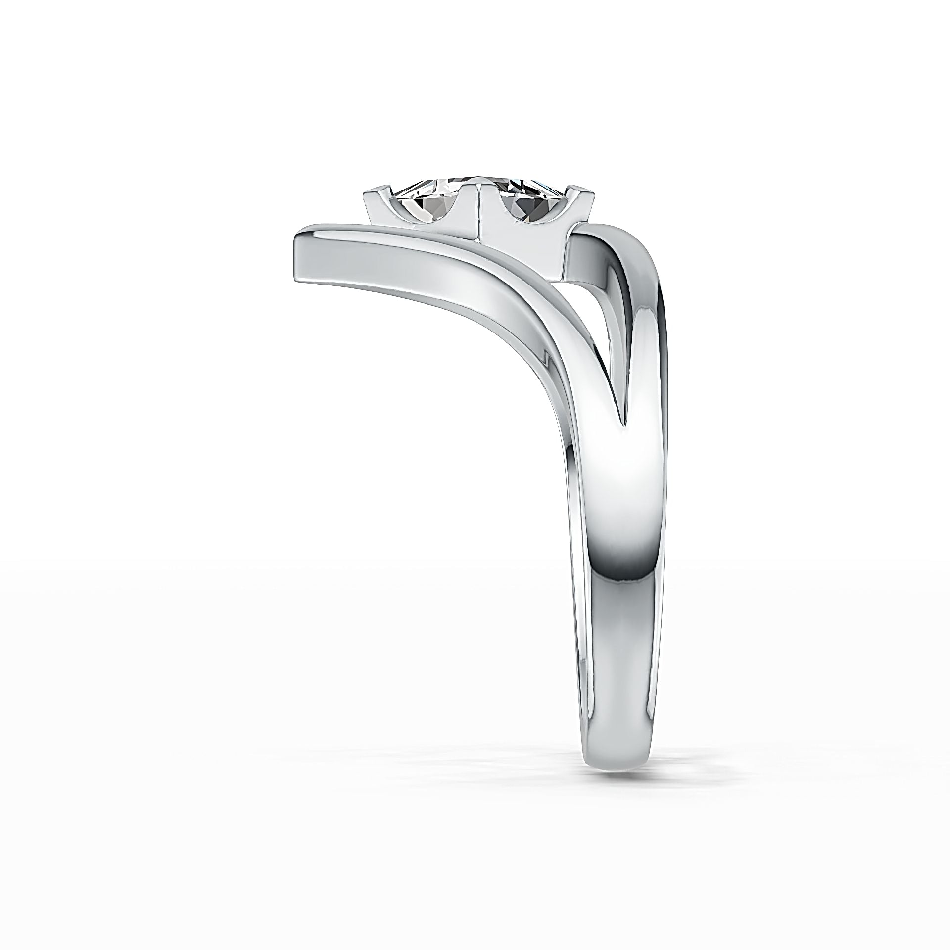 Sterling Silver Semi Mount Ring Setting Princess SQ 5x5mm Syzjewelry