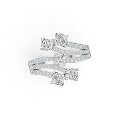 10K Gold Semi Mount Ring Setting Round RD 4x4mm Moissanite Accent DHJ
