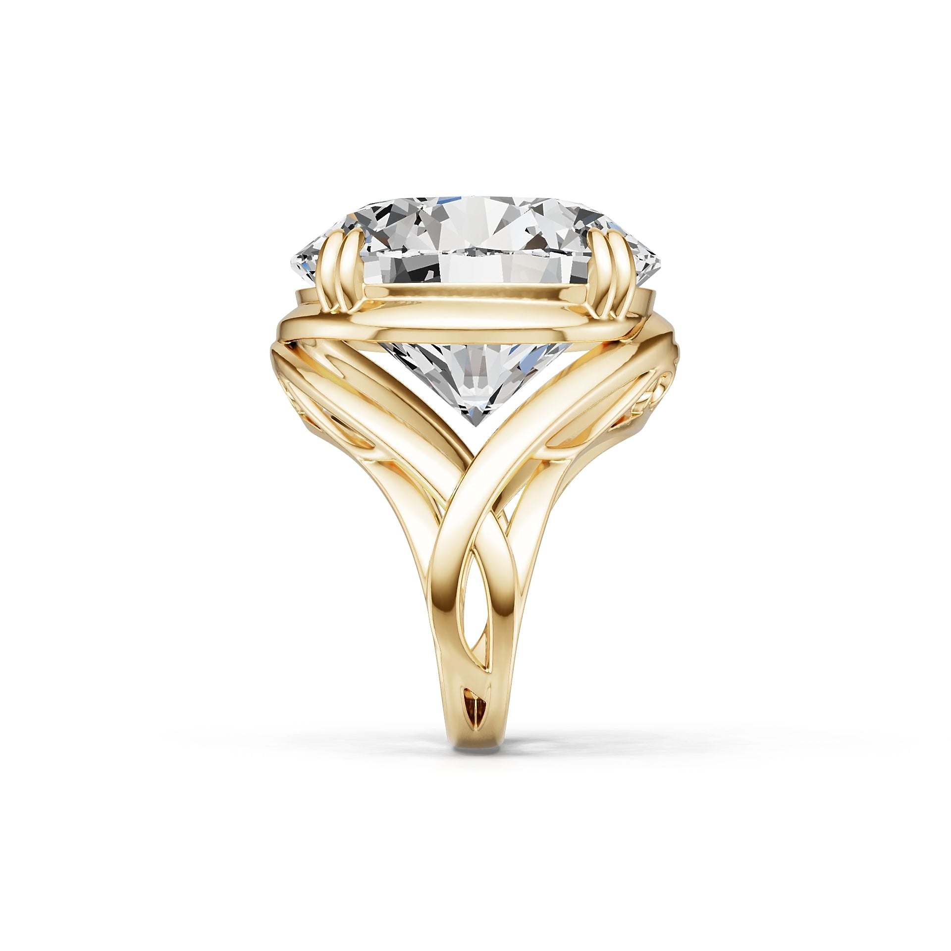 Sterling Silver Semi Mount Ring Setting Round RD 22X22mm Syzjewelry
