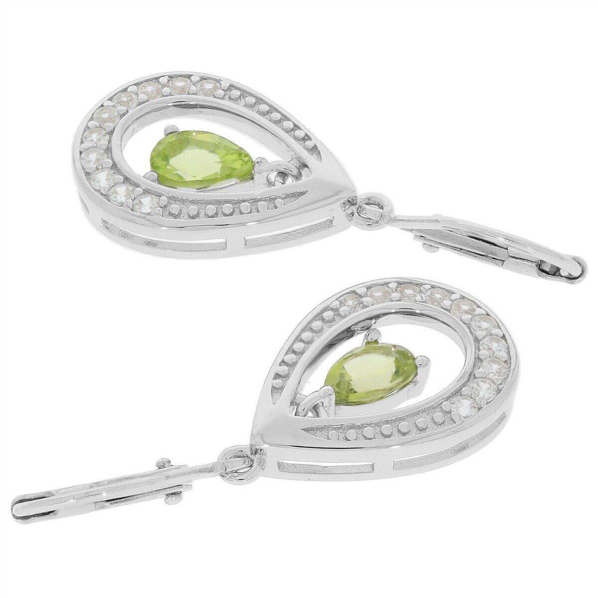 10K Gold Semi Mount Earrings Setting Pear PE 6x4mm Drop Dangle Moissanite Accent Syzjewelry