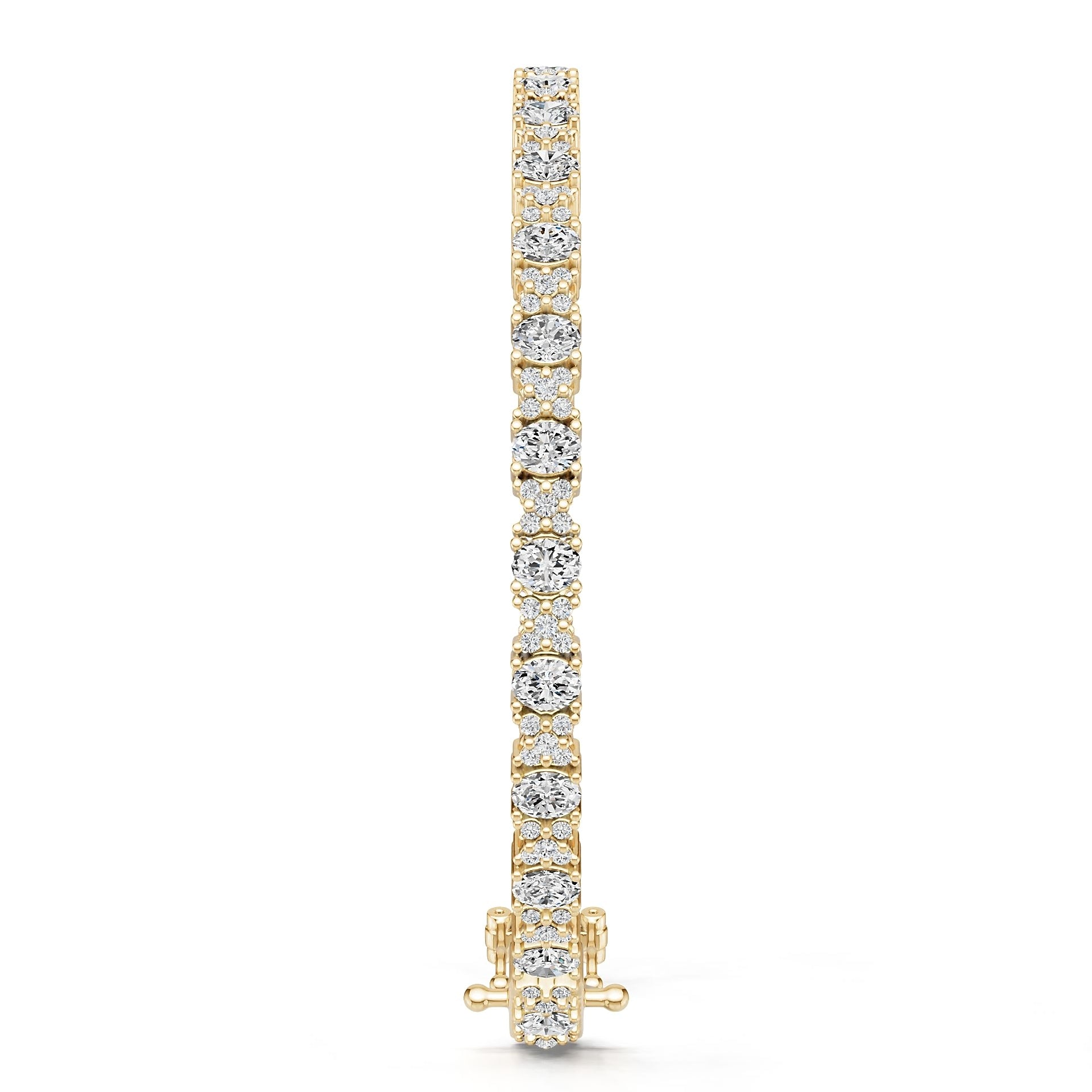Platinum Semi Mount Bracelet Setting Round Ro 4x3mm Diamond Accent Syz Jewelry