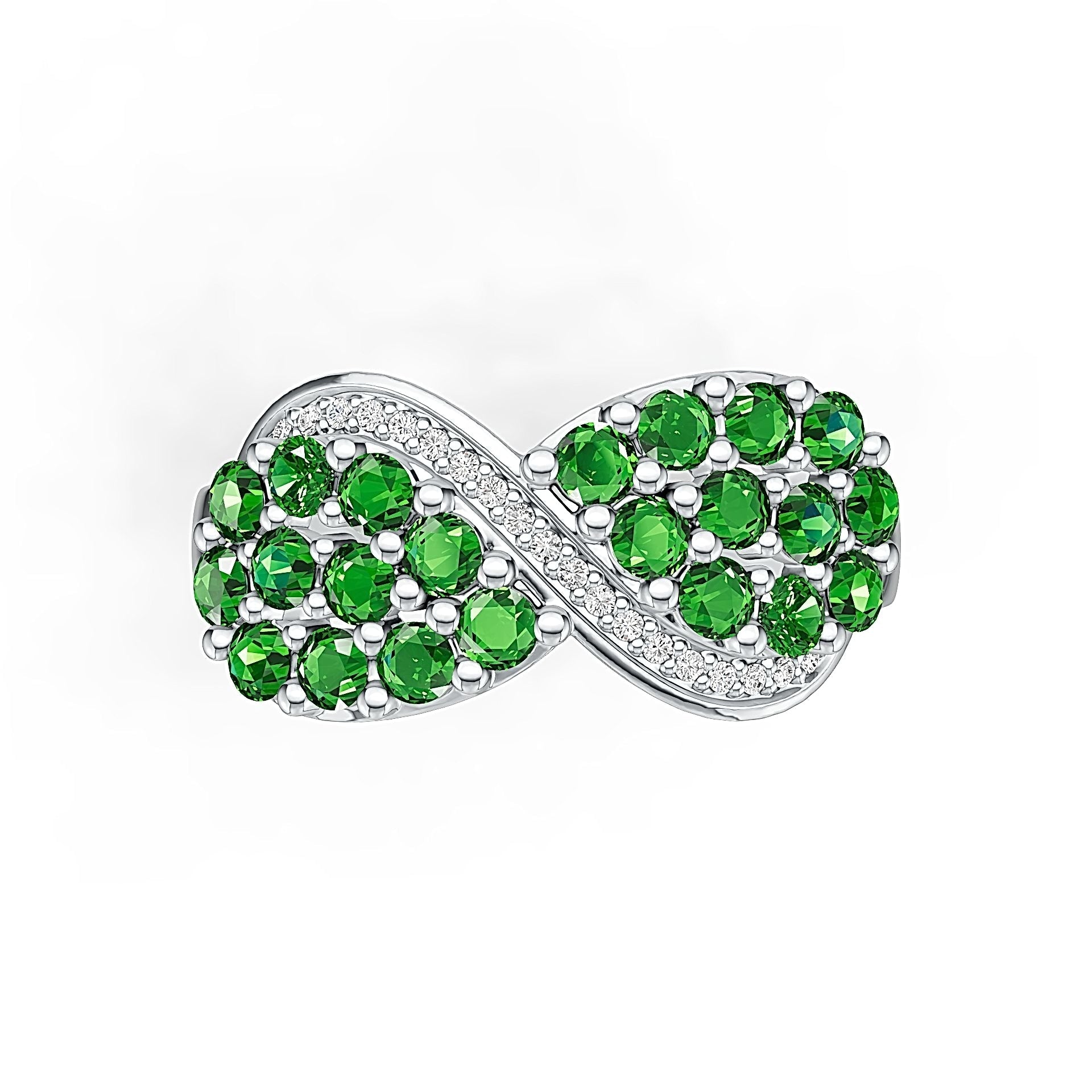 Platinum Semi Mount Ring Setting Round RD 2.5mm Diamond Accent DHJ