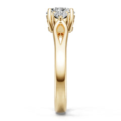 Platinum Semi Mount Ring Setting Round Ro 6x6mm Diamond Accent Syz Jewelry