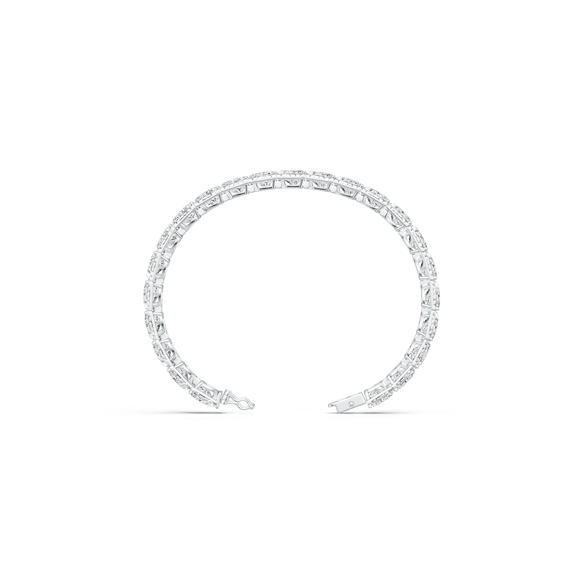 Platinum Bracelet Semi Mount Setting Heart HT 8x8 Tennis Bracelet DHJ