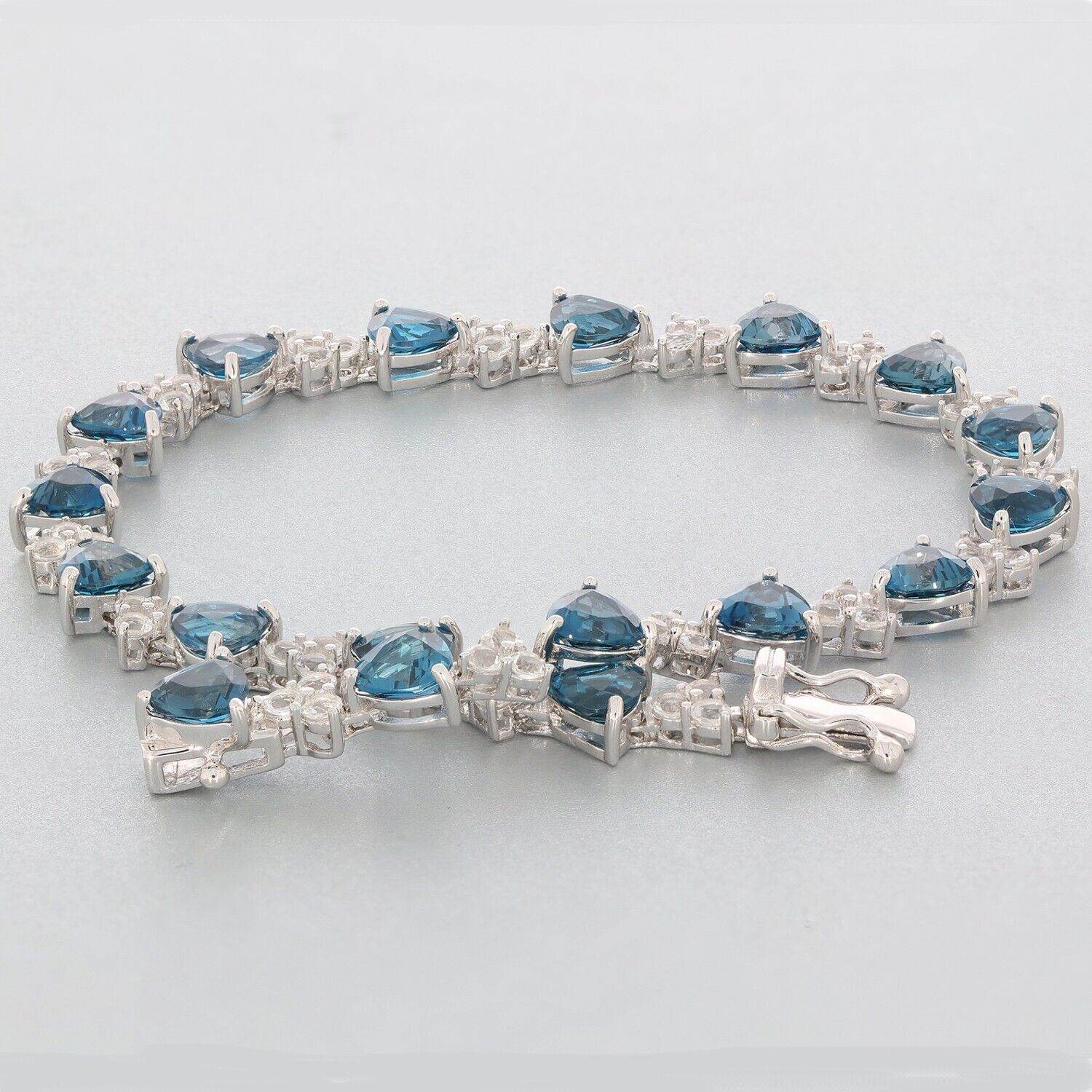 10K Gold Semi Mount Bracelet Setting Trillion TRI 5x5mm Moissanite Accent Syzjewelry