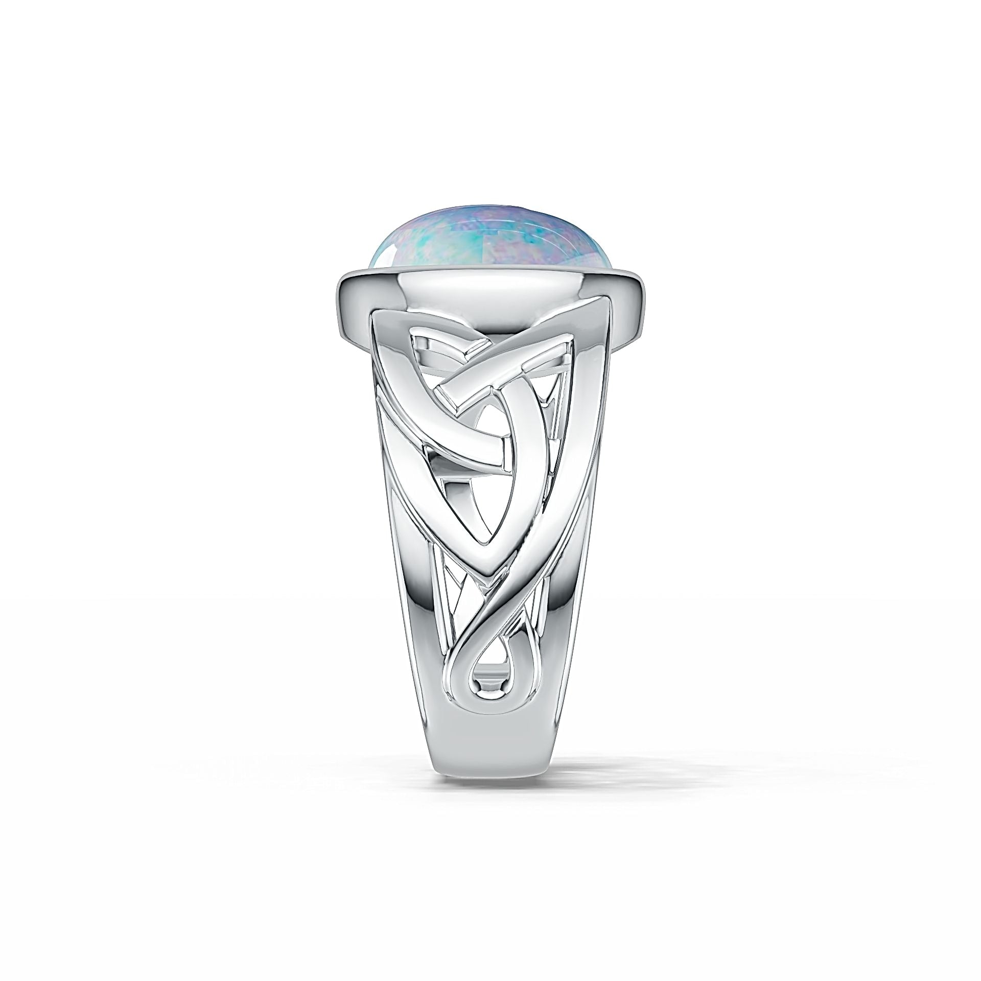 Sterling Silver Semi Mount Ring Setting Round RD 11X11mm Celtic Knot Syzjewelry