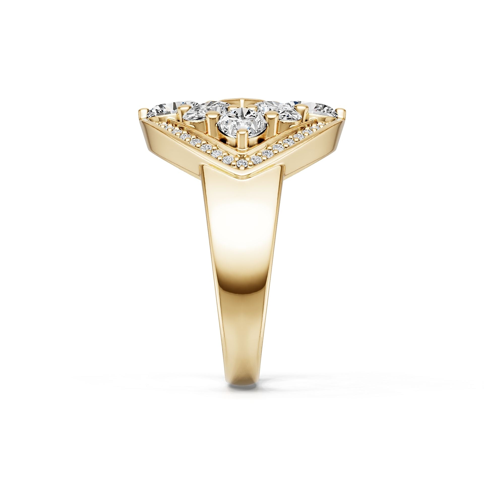 18K Gold Semi Mount Ring Setting Oval Ov 5x4mm Diamond Accent Syz Jewelry