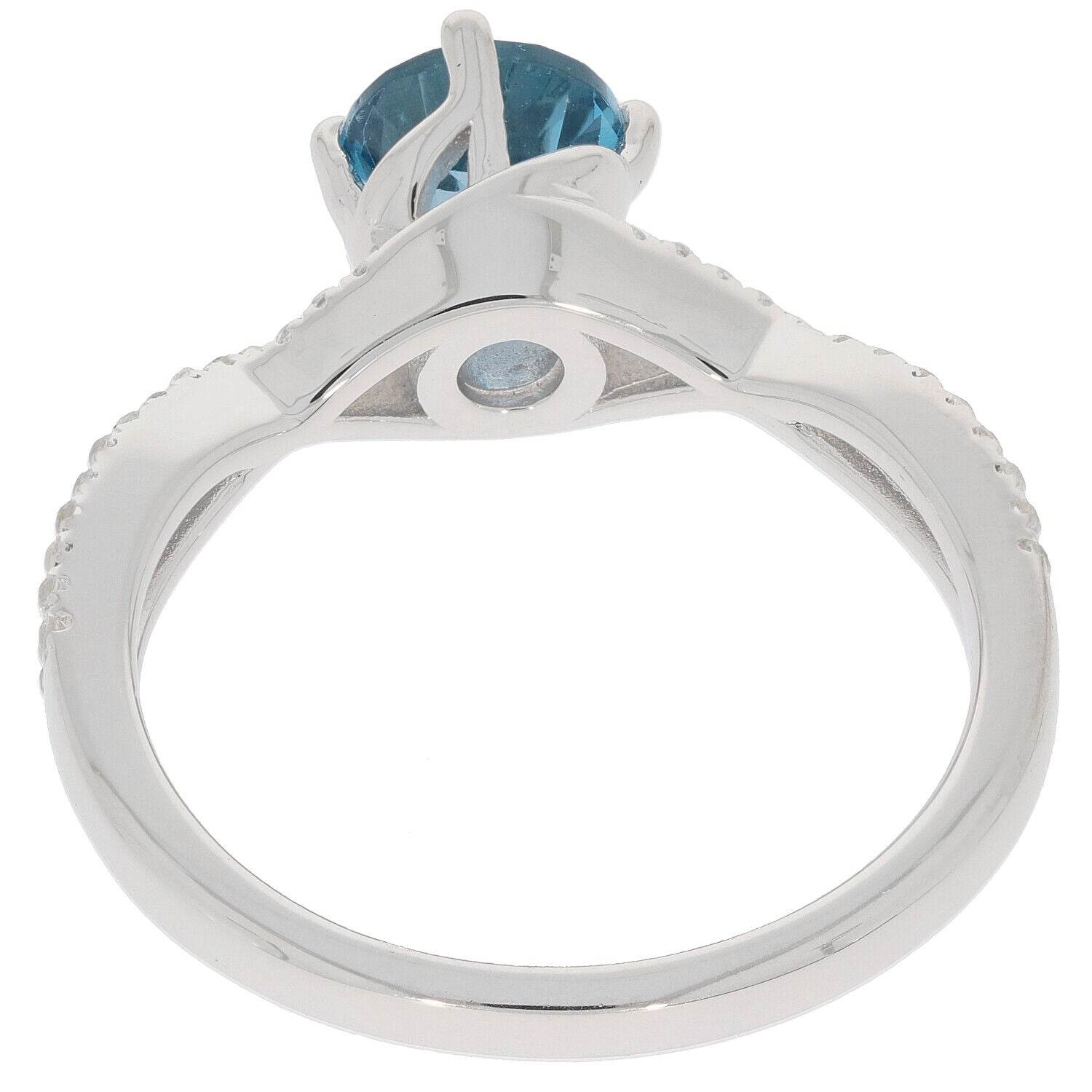 Platinum Semi Mount Ring Setting Round RD 6X6mm Cross Shank White Top Diamond Accent Syzjewelry