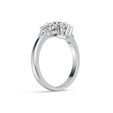 18K Gold Semi Mount Ring Setting Oval OV 8X6mm MQ 6X3mm Diamond Accent DHJ