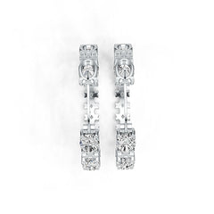 Platinum Semi Mount Earrings Setting Oval OV 7X5mm DHJ