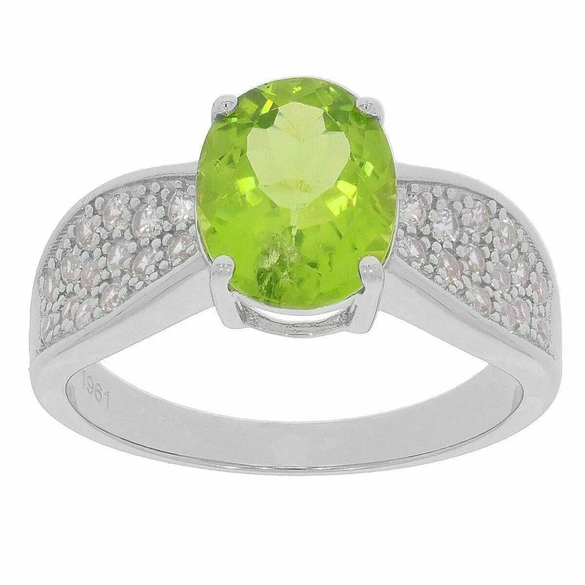 10K Gold Semi Mount Ring Setting Oval OV 10X8mm Moissanite Accent DHJ