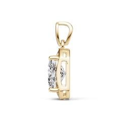 Sterling Silver Semi Mount Pendant Setting Cushion CU 9X7mm White Topaz Accents Syzjewelry