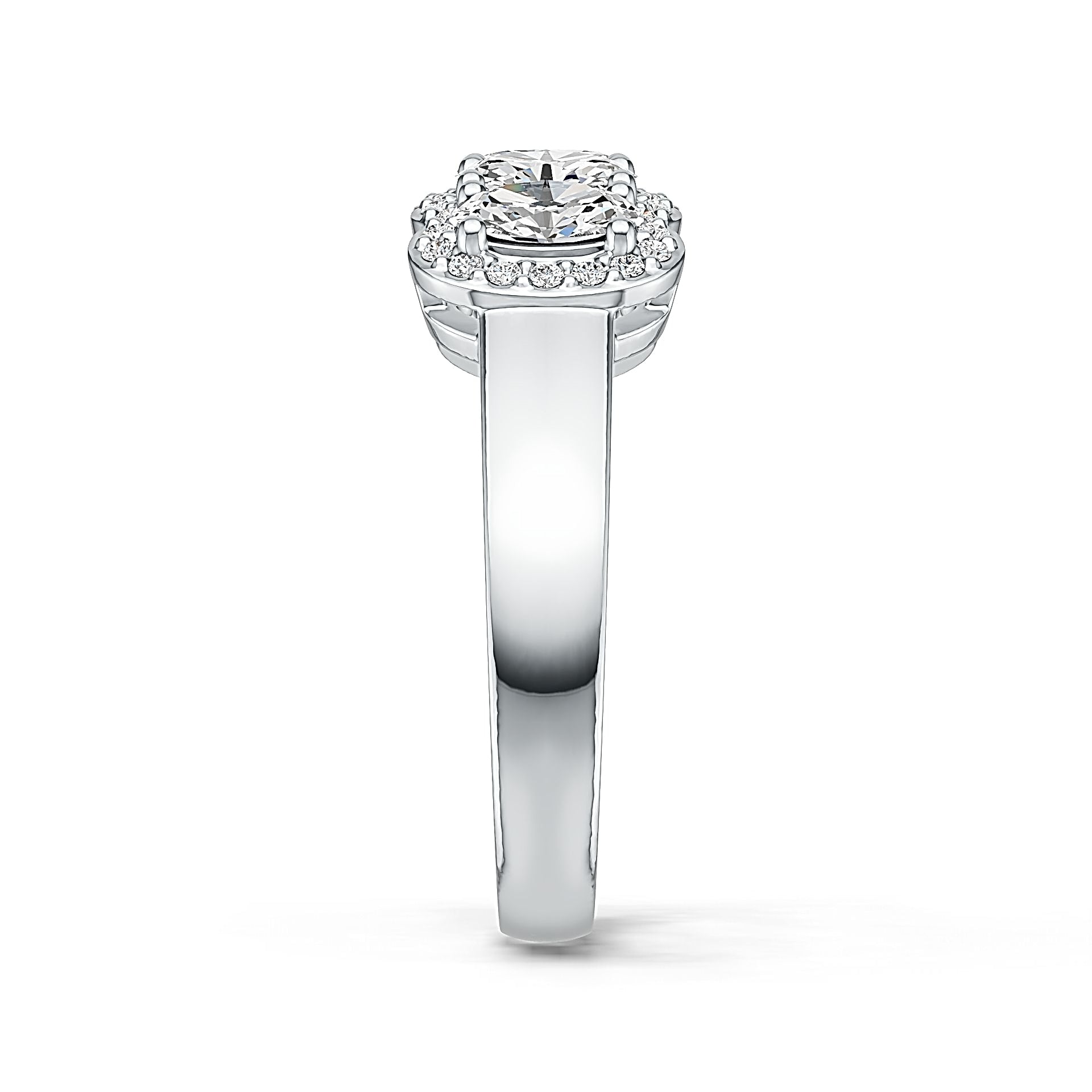 Sterling Silver Semi Mount Ring Setting Oval OV 5X3mm with White Topaz Syzjewelry