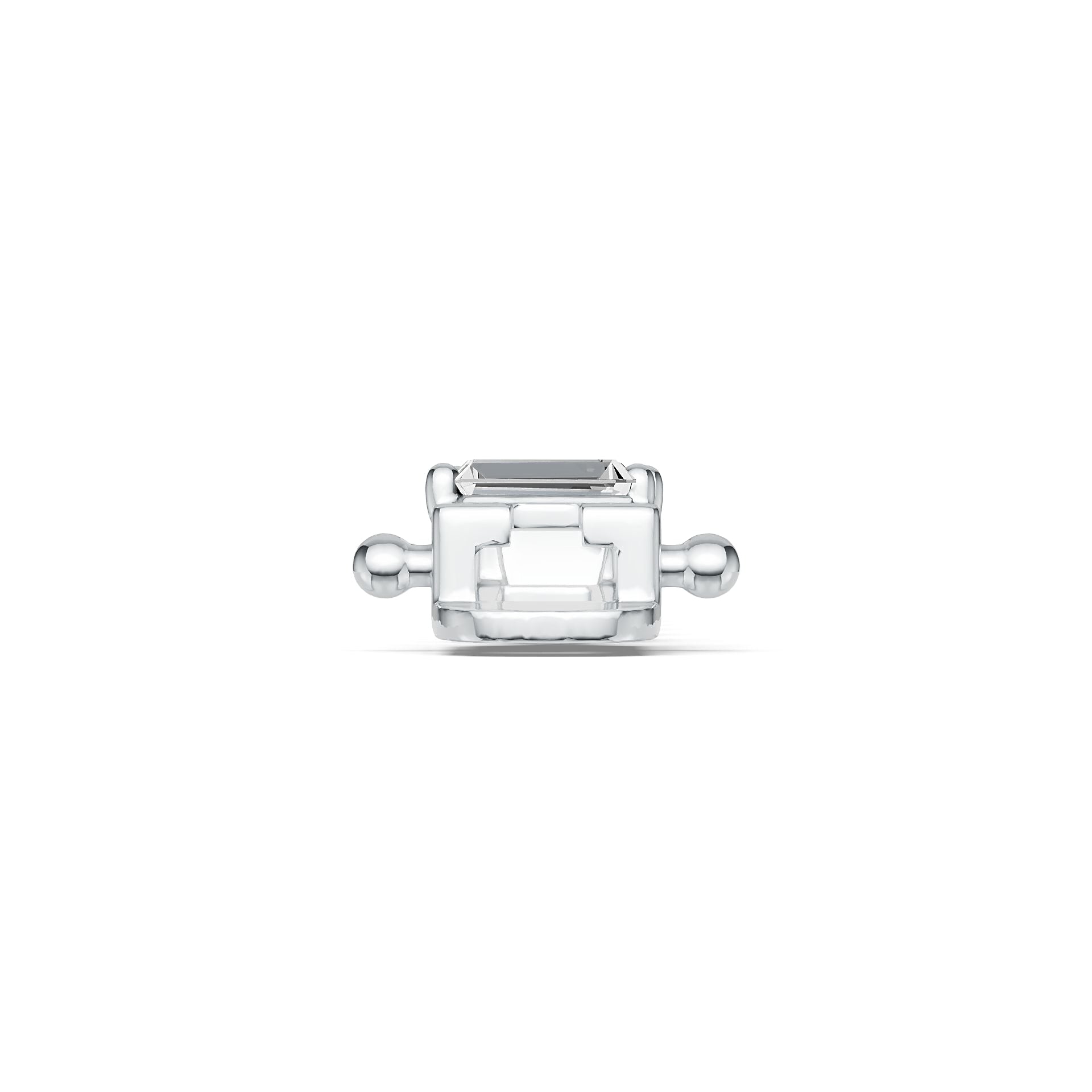 Sterling Silver Semi Mount Bracelet Setting Baguette BG 5x3mm DHJ