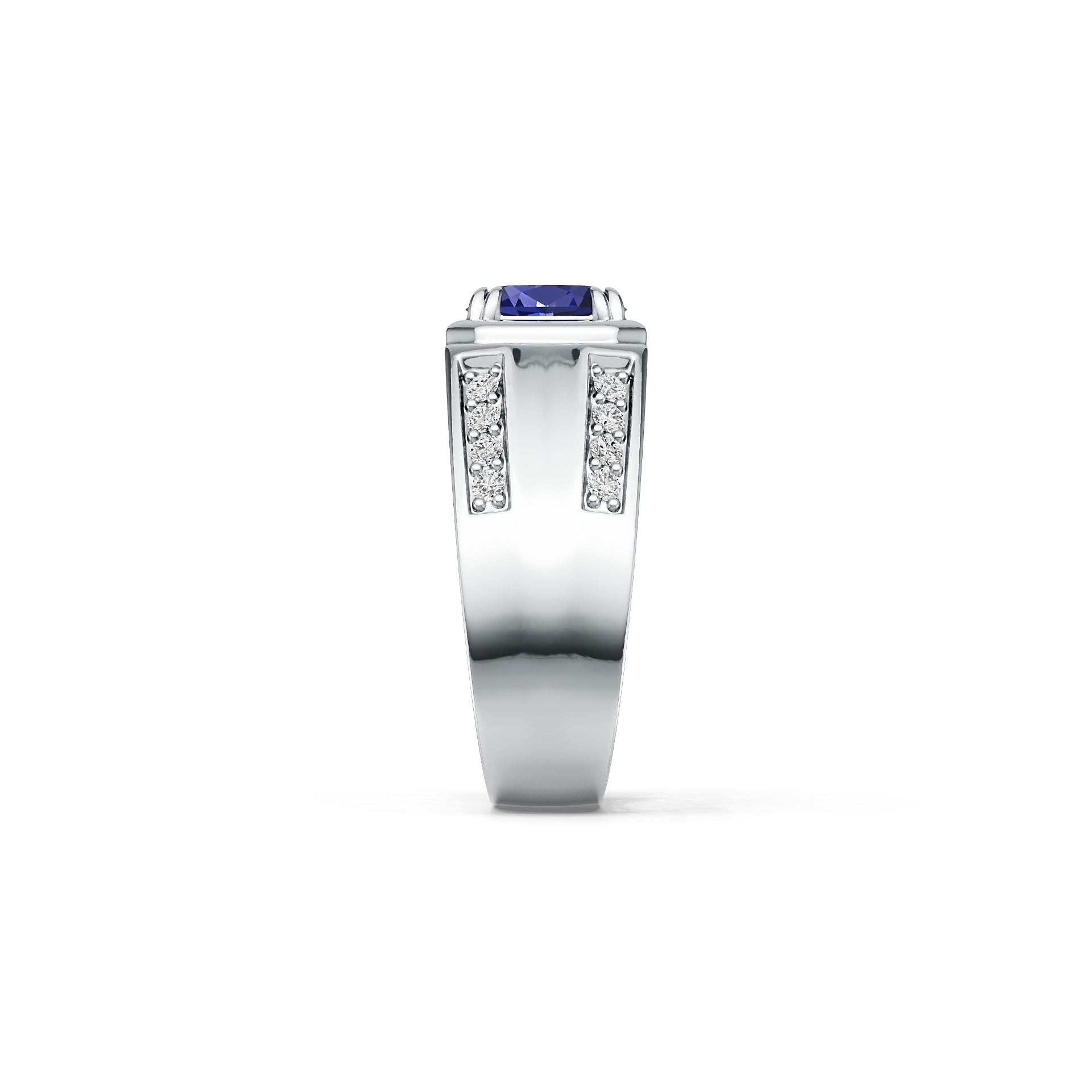 Men's Sterling Silver Semi Mount Ring Setting Oval OV 7x5mm Syzjewelry