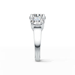 Sterling Silver Semi Mount Ring Setting Round RD 10x10mm OV 8x8mm 3 Stone Ring DHJ