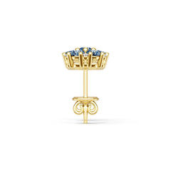 10K 14K Gold or 10K Gold Semi Mount Earrings Setting Round Rd Moissanite Accent Syzjewelry