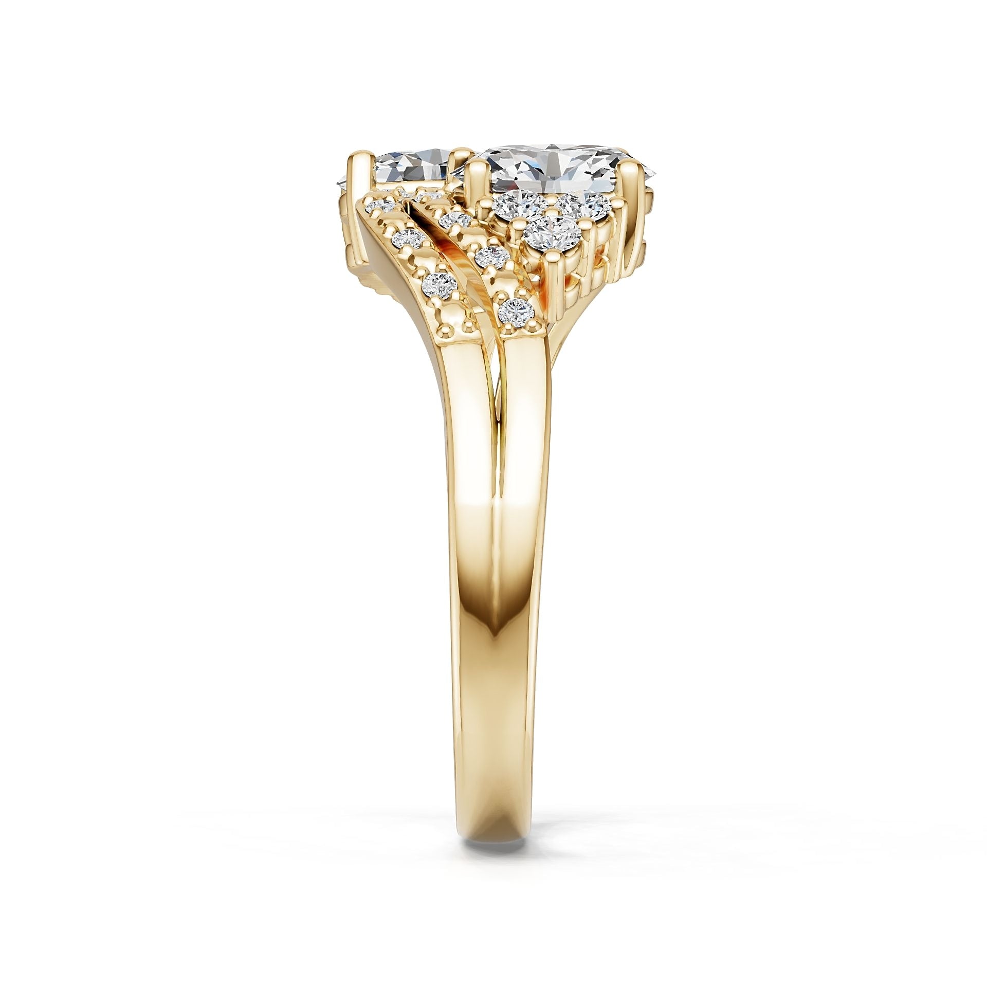Platinum Semi Mount Ring Setting Round Ro 5x5mm Diamond Accent Syz Jewelry