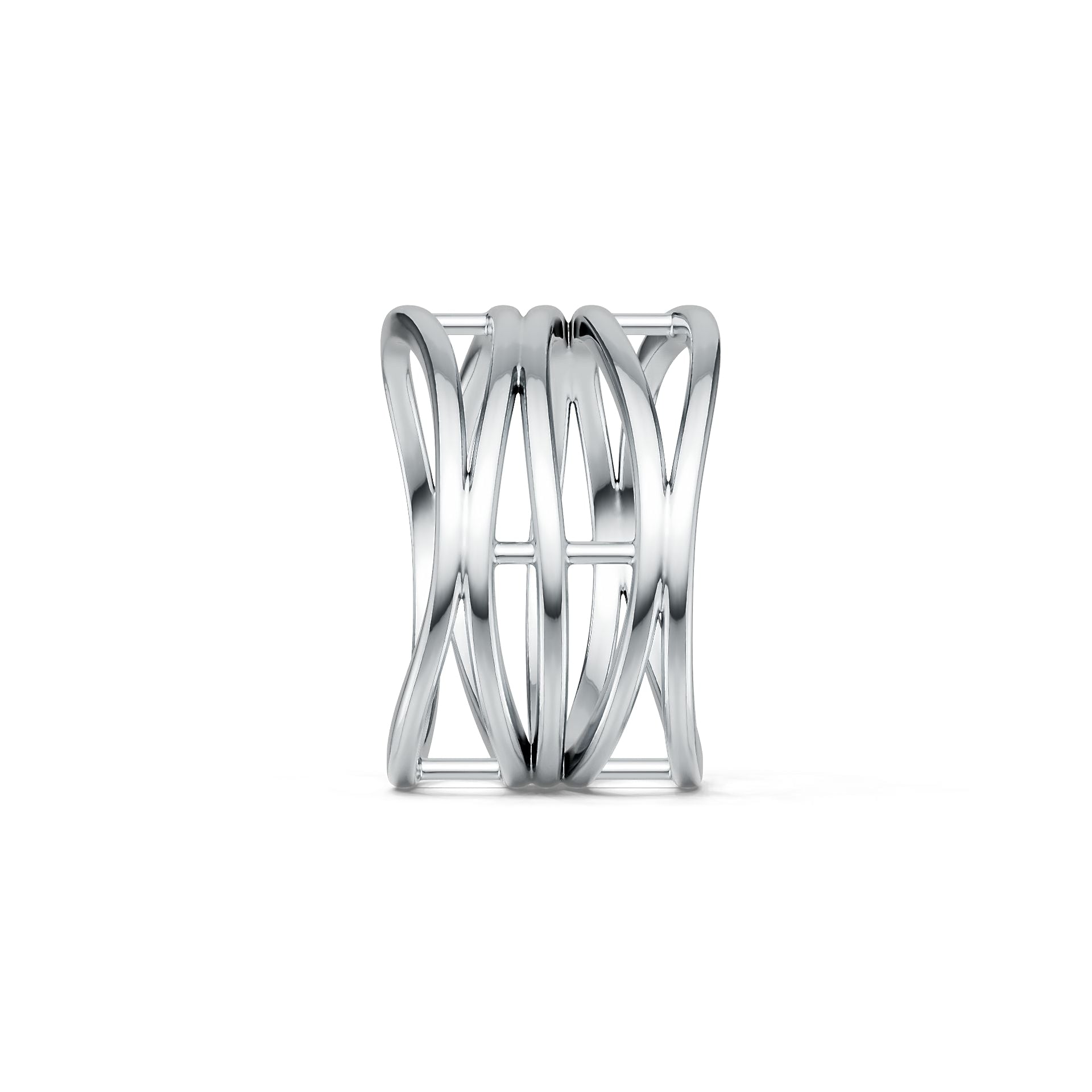 Sterling Silver Multi-Row Wave Ring DHJ
