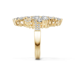 10K Gold Semi Mount Ring Setting Pear Pe 4x3mm Moissanite Accent Syz Jewelry
