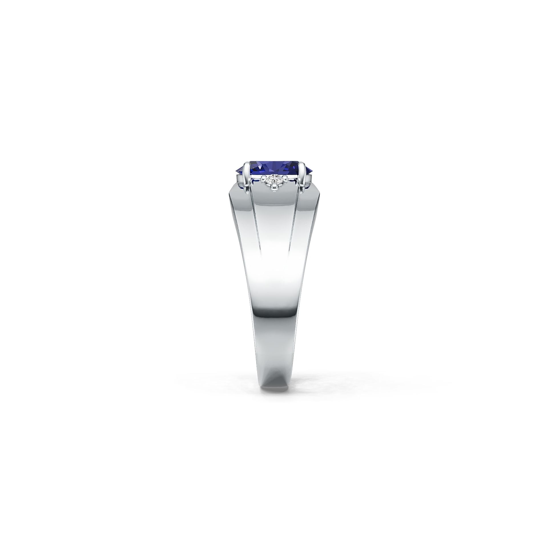 Sterling Silver Semi Mount Ring Setting OV 8x6mm White Topaz N0370GTL19578R Syzjewelry