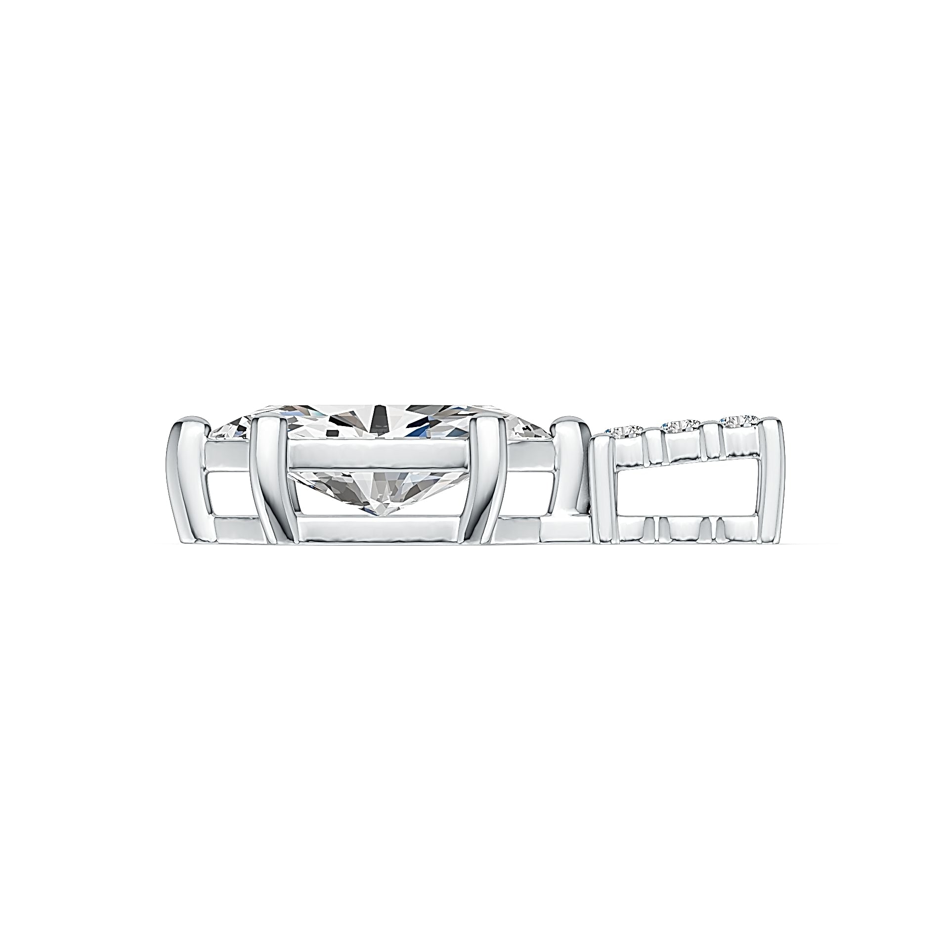 Sterling Silver Semi Mount Pendant Setting Marquise MQ 12X6mm DHJ