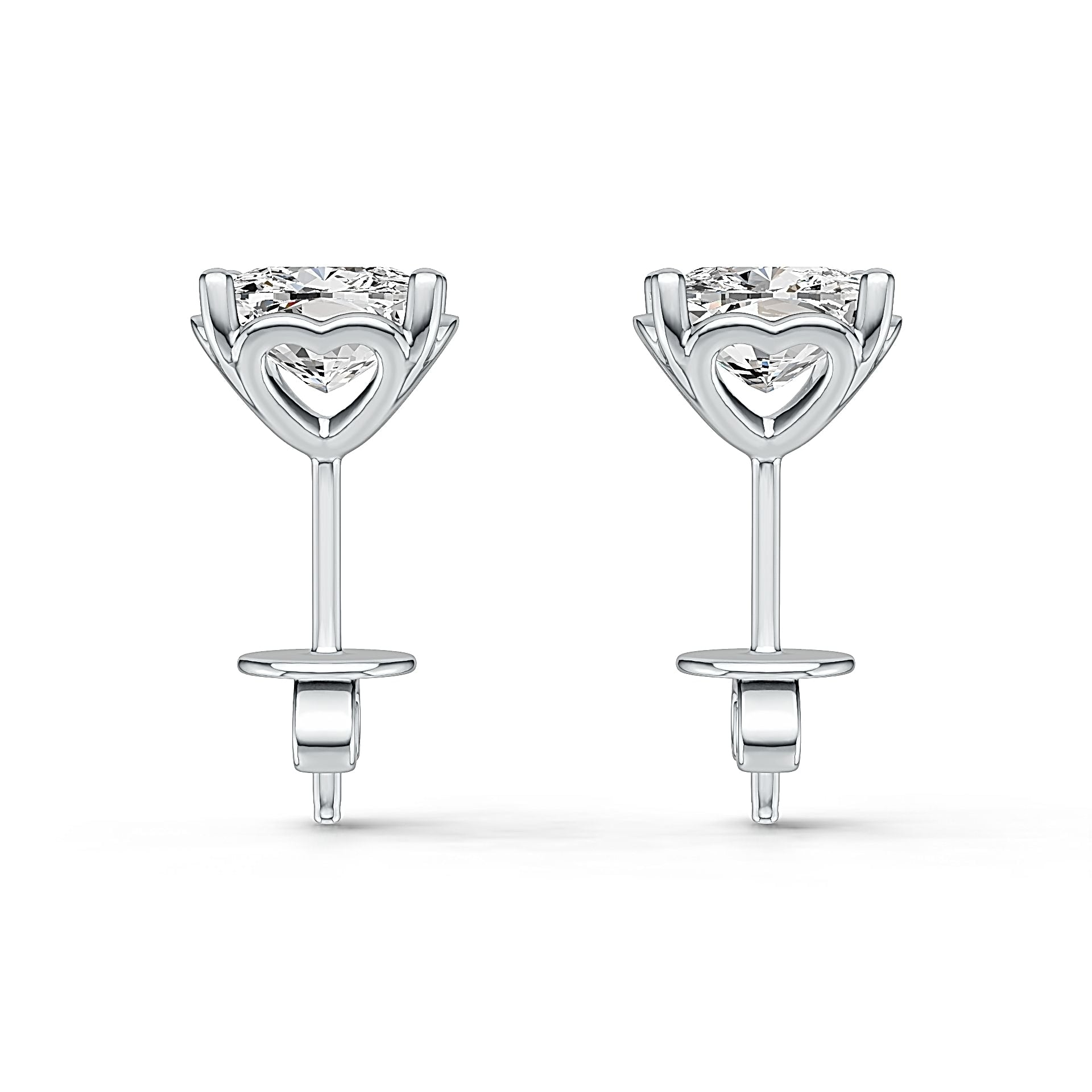 Sterling Silver Semi Mount Earrings Setting Cushion CU 7X7mm DHJ