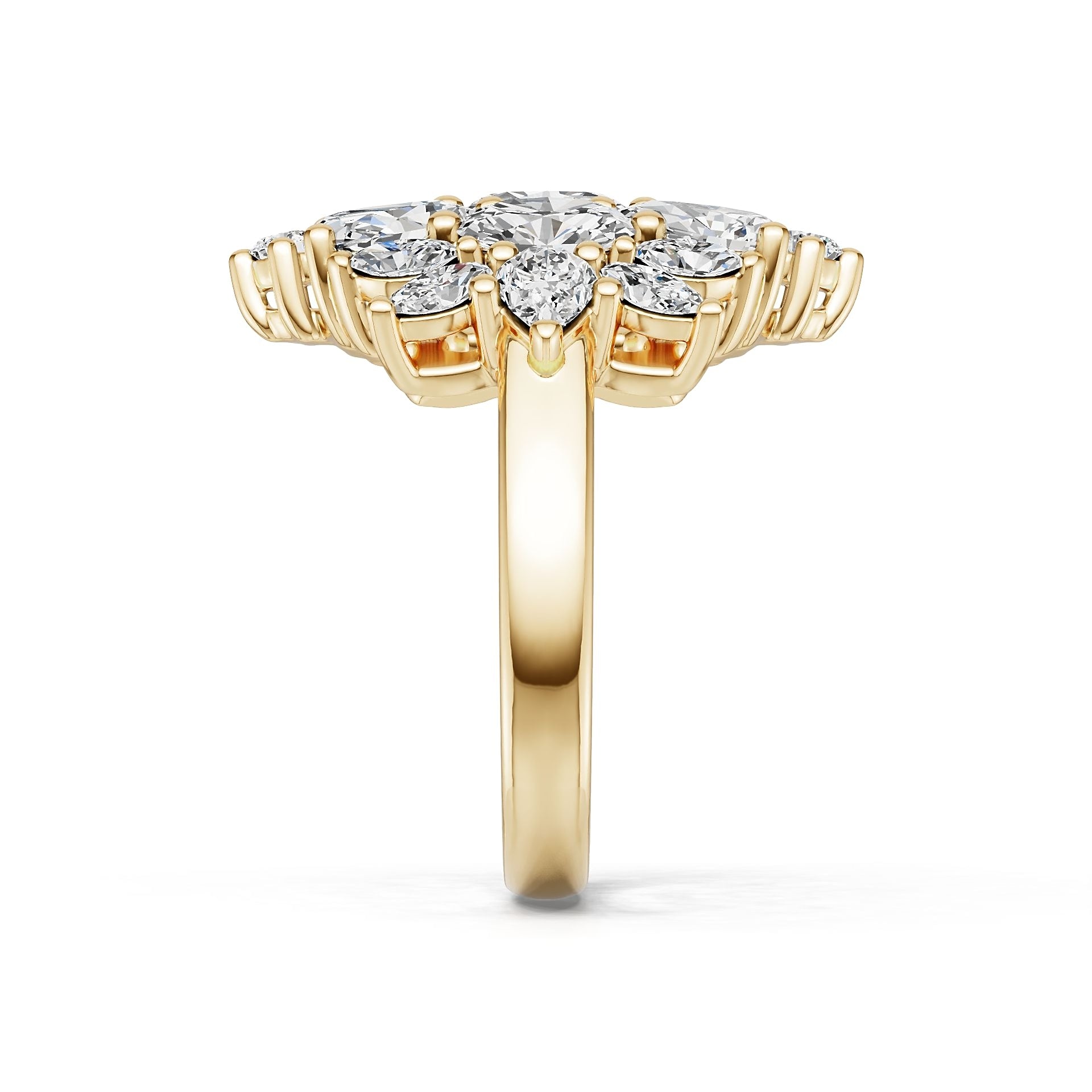 Platinum Semi Mount Ring Setting Round Ro 5x3mm Diamond Accent Syz Jewelry