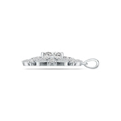 Sterling Silver Semi Mount Pendant Setting Cushion CU 10X8mm DHJ