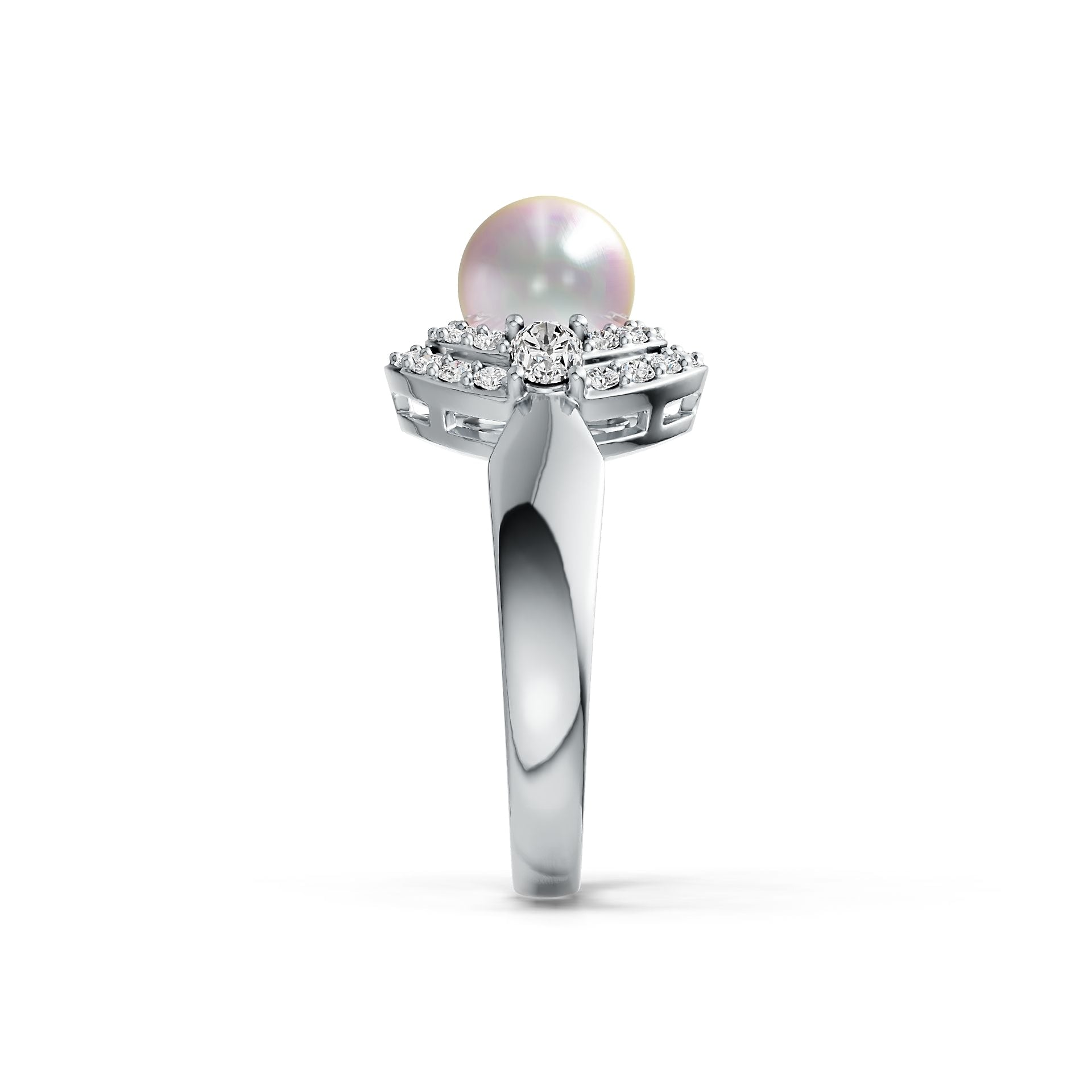 Sterling Silver Semi Mount Ring Setting Round RD 8x8mm DHJ