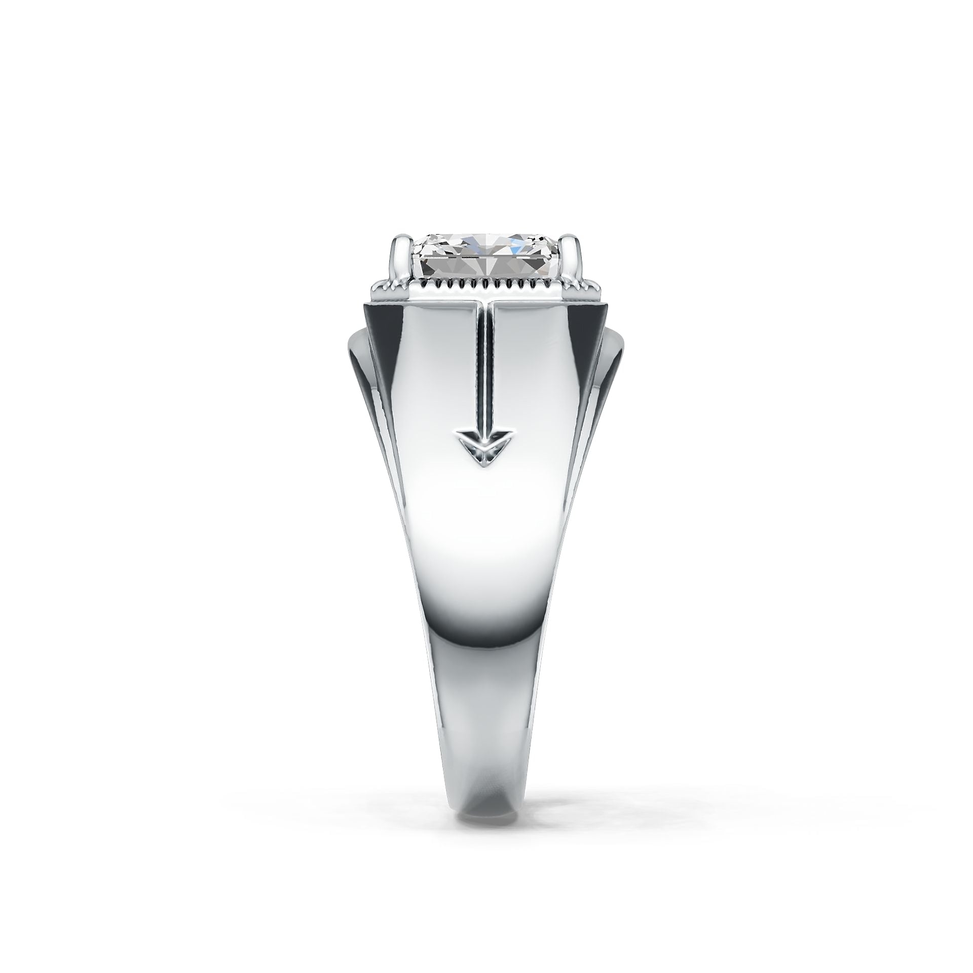 Sterling Silver Semi Mount Ring Setting Emerald OCT 8X8mm DHJ