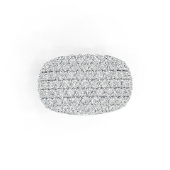 Platinum Semi Mount Ring Setting Round RD 2x2mm Diamond Accent DHJ