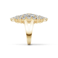 18K Gold Semi Mount Ring Setting Round Ro 6x4mm Diamond Accent Syz Jewelry